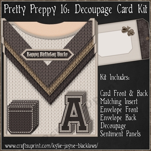 Pretty Preppy 16 - Decoupage Card Kit