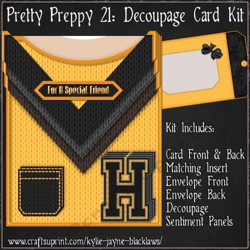 Pretty Preppy 21 - Decoupage Card Kit