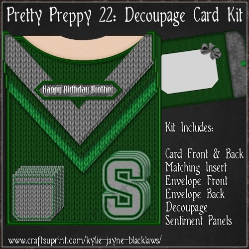 Pretty Preppy 22 - Decoupage Card Kit