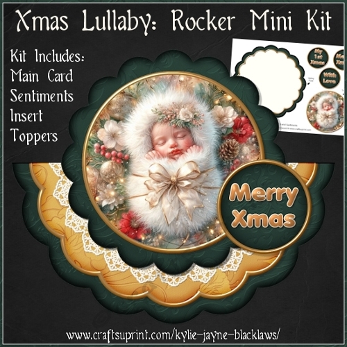 Xmas Lullaby - Scalloped Rocker Card - Mini Kit