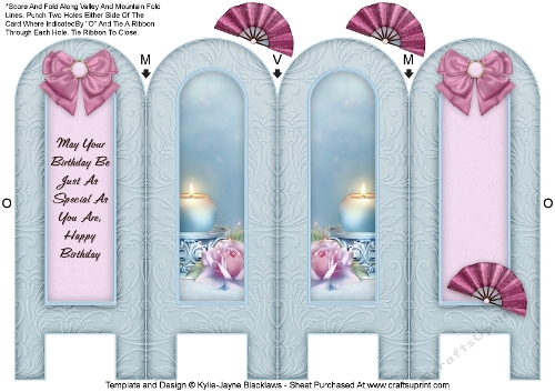 Frosted Dreams - Birthday - Folded Screen Card