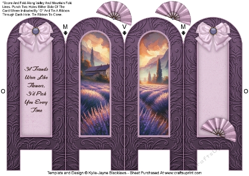 Lavender Fields - Friends - Folded Screen Card