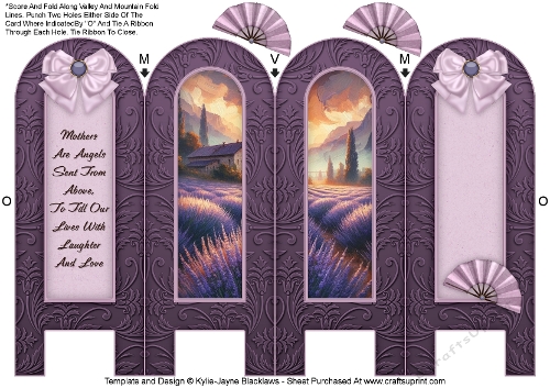 Lavender Fields - Mothers - Folded Screen Card