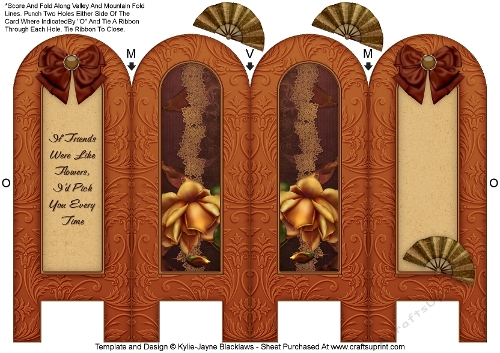 October Flame - Friends - Folded Screen Card
