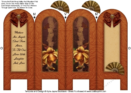 October Flame - Mothers - Folded Screen Card