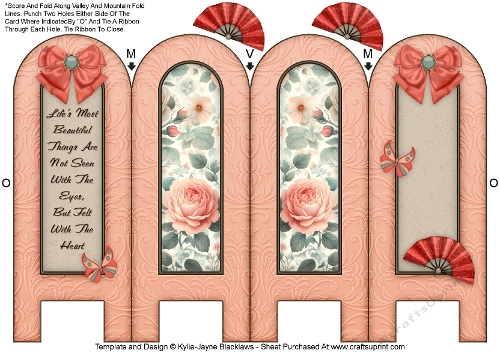 Rose Garden - Beautiful - Folded Screen Card