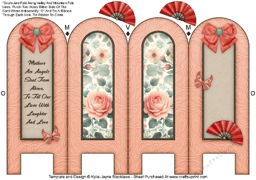 Rose Garden - Mothers - Folded Screen Card