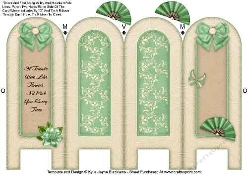 Shabby Chic - Friends - Folded Screen Card