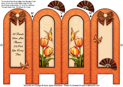 Touch Of Spring - Friends - Folded Screen Card