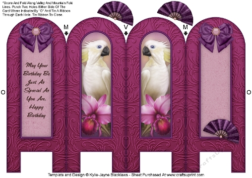 Tropique - Birthday - Folded Screen Card