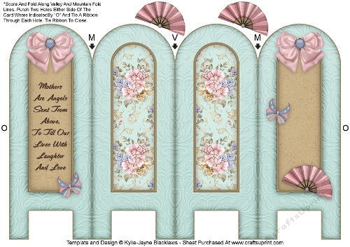 Vintage Blooms - Mothers - Folded Screen Card