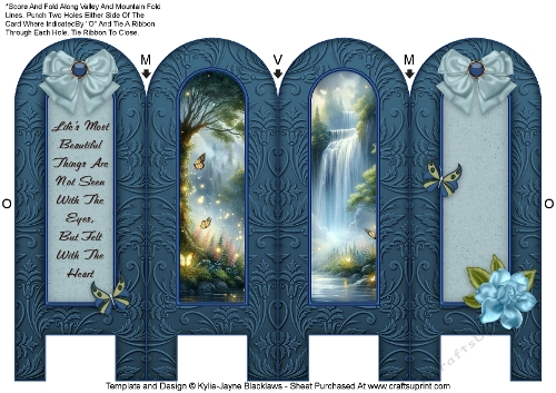 Waterfall - Beautiful - Folded Screen Card