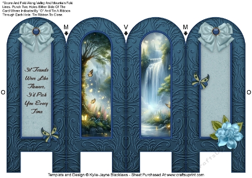 Waterfall - Friends - Folded Screen Card