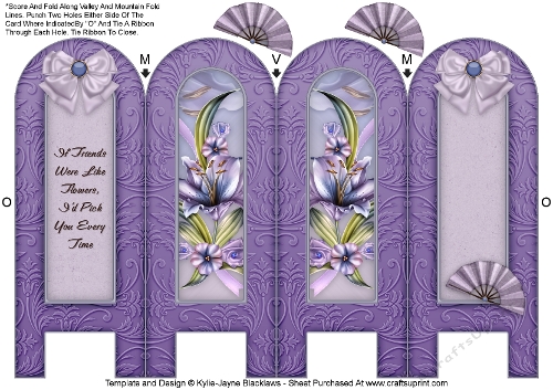 Wynter Lilies - Friends - Folded Screen Card
