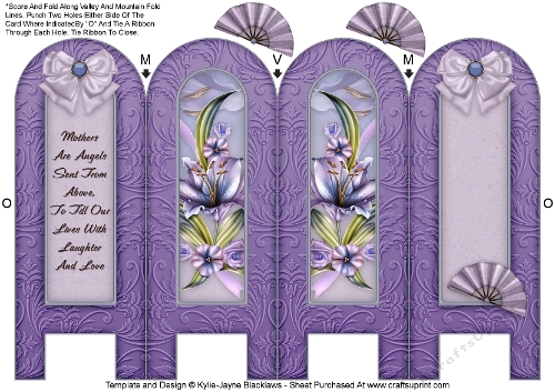 Wynter Lilies - Mothers - Folded Screen Card