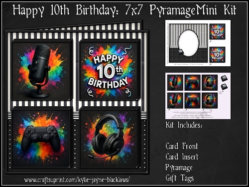 Happy 10th Birthday - 7x7 Squared Mini Kit