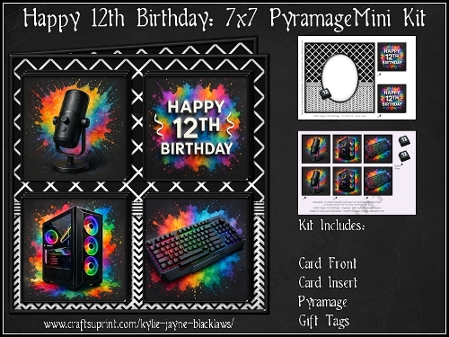 Happy 12th Birthday - 7x7 Squared Mini Kit