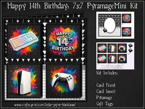 Happy 14th Birthday - 7x7 Squared Mini Kit