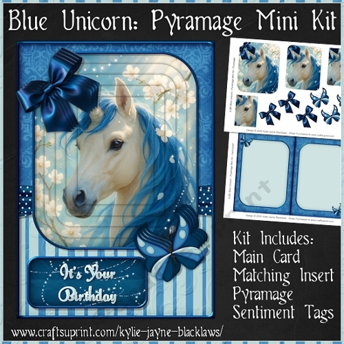 Blue Unicorn - 5x7 Pyramage Mini Kit