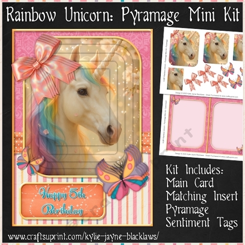 Rainbow Unicorn - 5x7 Pyramage Mini Kit