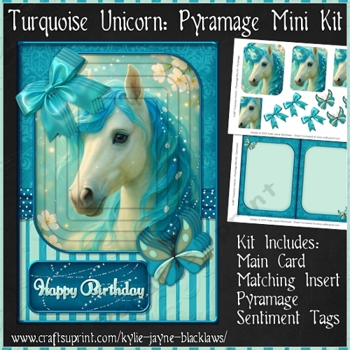 Turquoise Unicorn - 5x7 Pyramage Mini Kit