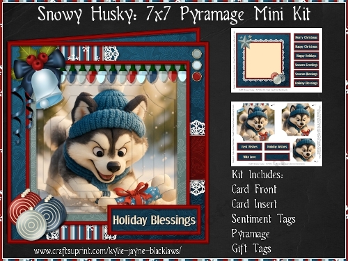 Snowy Husky - 7x7 Pyramage Mini Kit