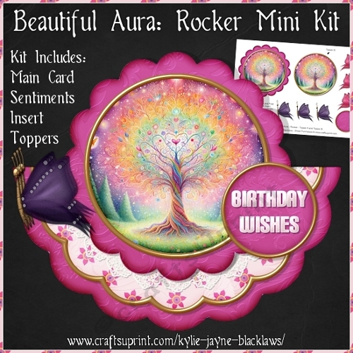Beautiful Aura - Scalloped Rocker Card - Mini Kit