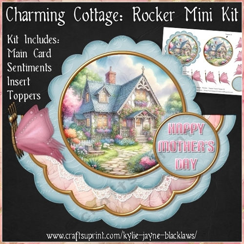 Charming Cottage - Scalloped Rocker Card - Mini Kit