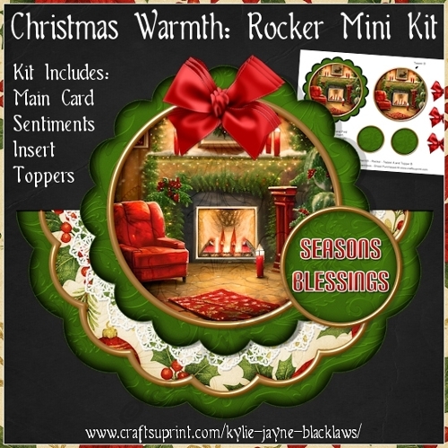 Christmas Warmth - Scalloped Rocker Card - Mini Kit