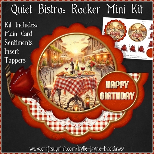 Quiet Bistro - Scalloped Rocker Card - Mini Kit