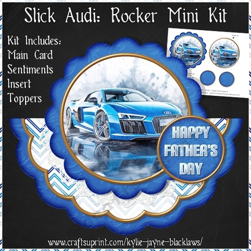 Slick Audi - Scalloped Rocker Card - Mini Kit