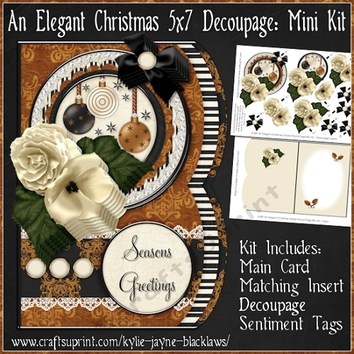 An Elegant Christmas - Double Rounded Edge Card Mini Kit