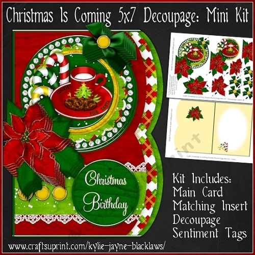 Christmas Is Coming - Double Rounded Edge Card Mini Kit