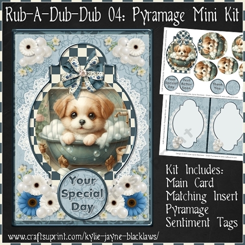 Rub-A-Dub-Dub 04 - Puppy - 5x7 Pyramage Mini Kit