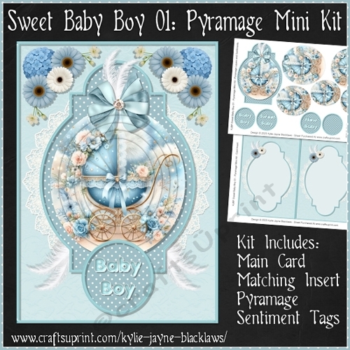 Sweet Baby Boy 01 - 5x7 Pyramage Mini Kit