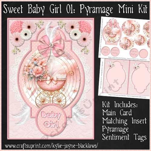 Sweet Baby Girl 01 - 5x7 Pyramage Mini Kit