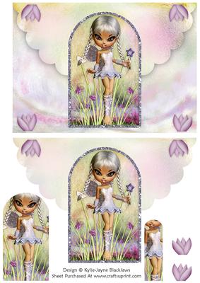 Fairy Lilac - Mock Envelope Pyramid Card
