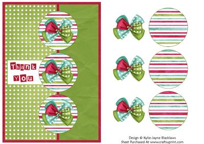 Green Polka - Thank You Card