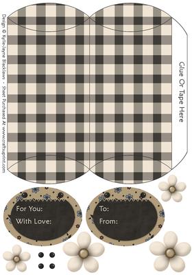 Country Charm Charcoal and Cream - Pillow Box