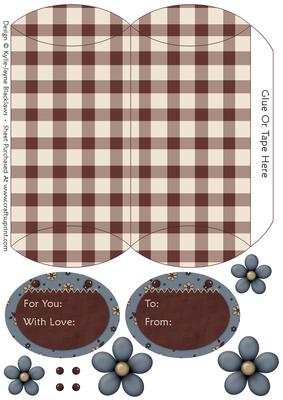 Country Charm Red and Cream - Pillow Box