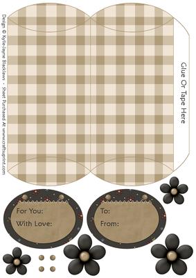 Country Charm Tan and Cream - Pillow Box