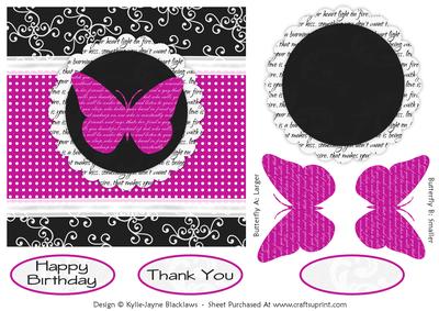 Sweet Butterfly and Polka 2 - Quick Card Front