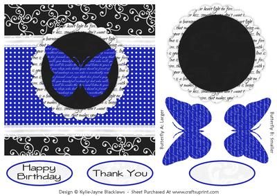 Sweet Butterfly and Polka 4 - Quick Card Front