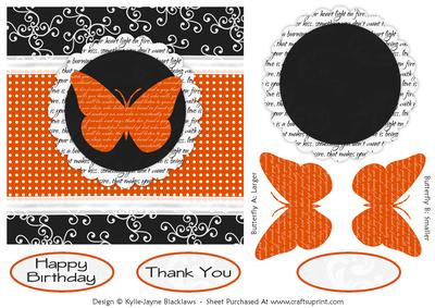 Sweet Butterfly and Polka 9 - Quick Card Front