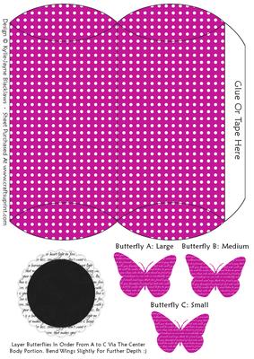 Sweet Butterfly and Polka 2 - Pillow Box