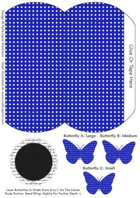 Sweet Butterfly and Polka 4 - Pillow Box