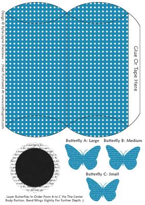 Sweet Butterfly and Polka 5 - Pillow Box