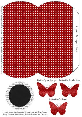 Sweet Butterfly and Polka 10 - Pillow Box