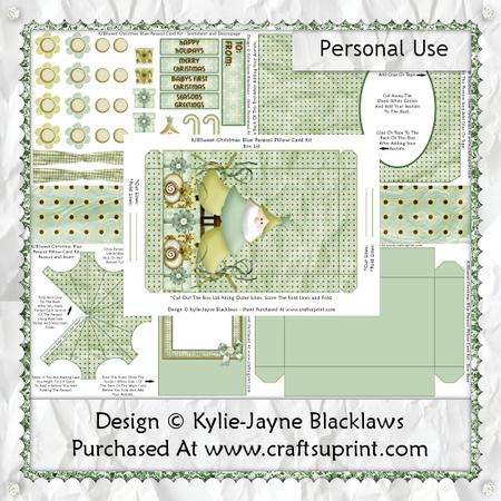 Sweet Christmas - Teal - 3D Parasol Pillow Card Kit