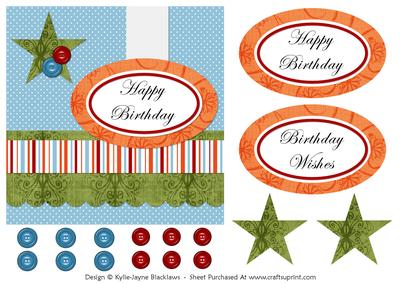 Polka and Stripes 1 - Birthday - Quick Card Front